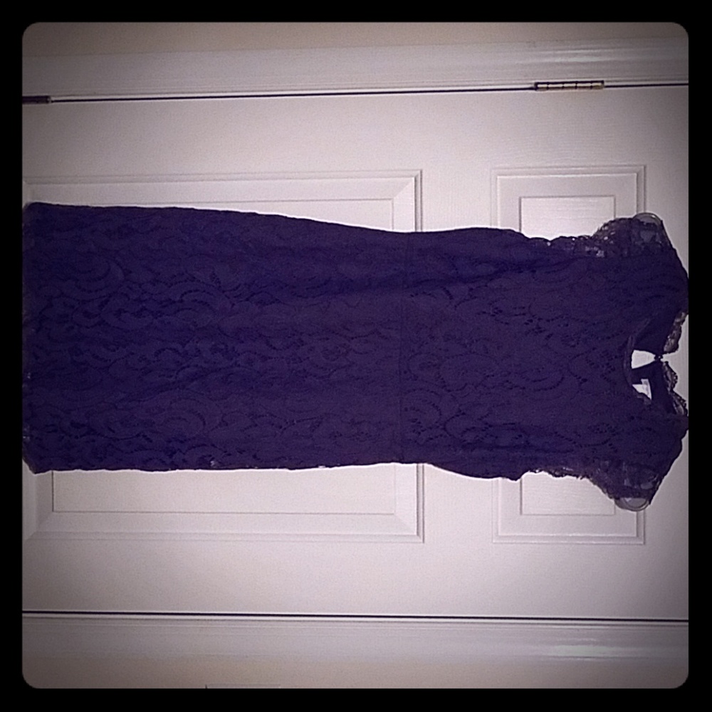 Keyhole purple dress